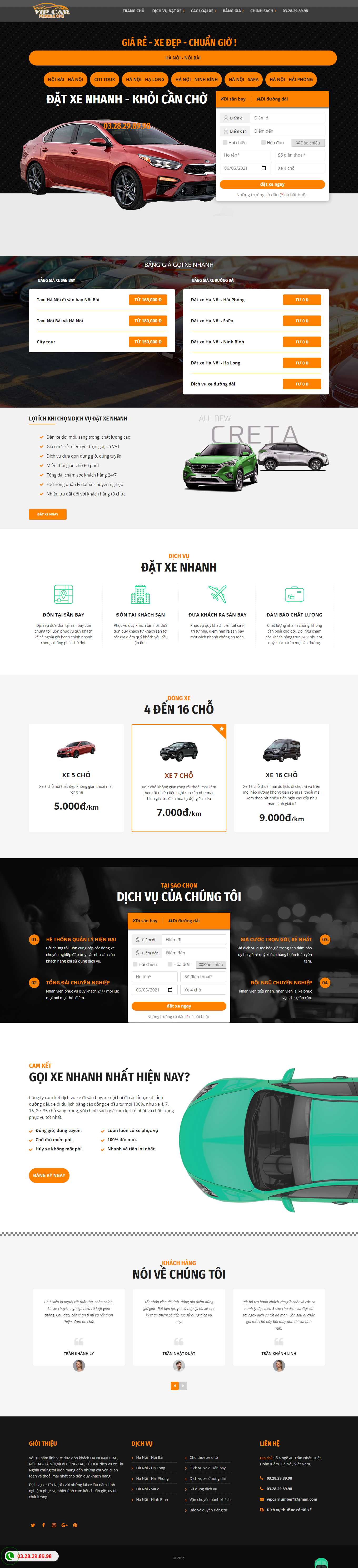 [hoanghaitravel] Thiết kế Website Web cho thuê xe ô tô - xegiaresanbaycom