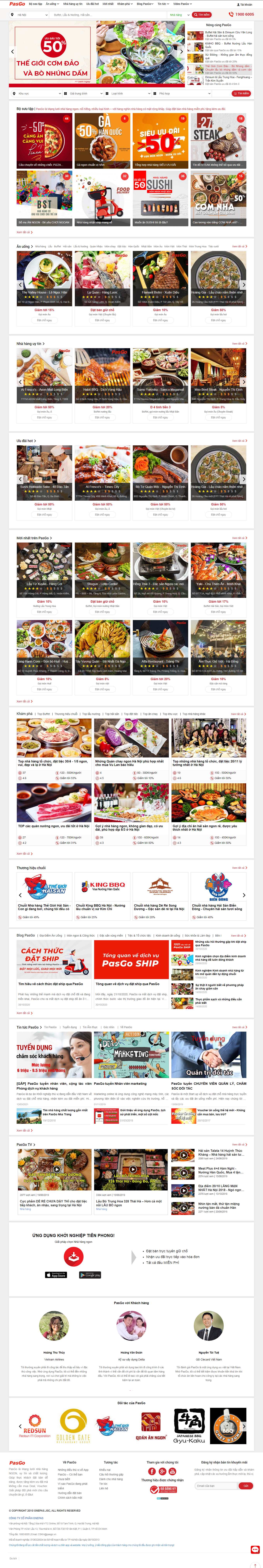 [launamhoangpho] Thiết kế Website Web Nhà hàng Quán cafe Quán ăn - pasgovn