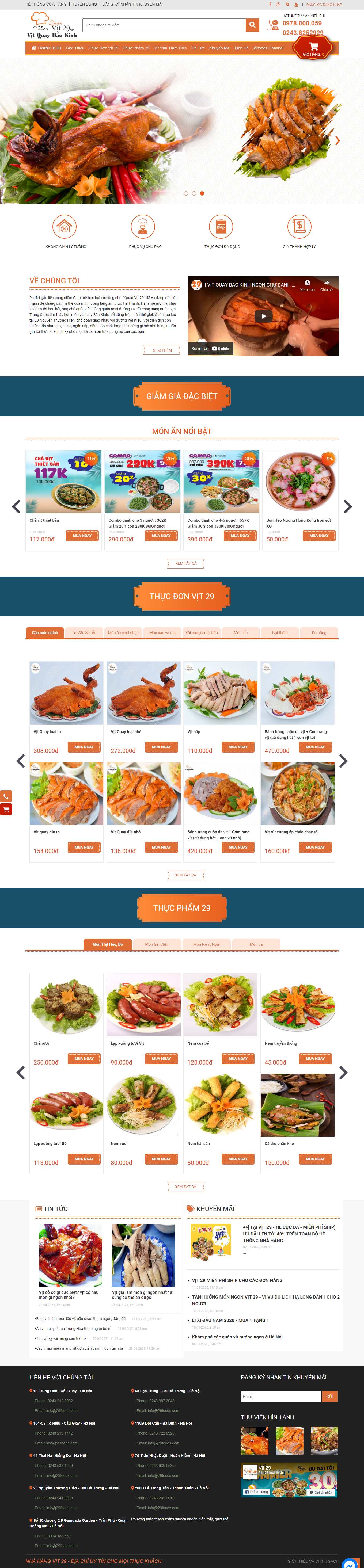 [launamhoangpho] Thiết kế Website Web Nhà hàng Quán cafe Quán ăn - vit29com