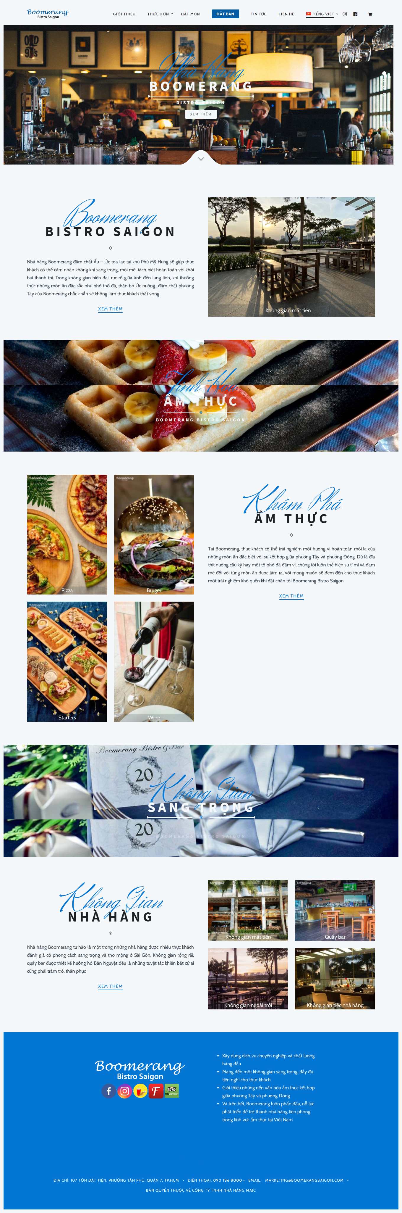 [launamhoangpho] Thiết kế Website Web Nhà hàng Quán cafe Quán ăn - boomerangsaigoncom