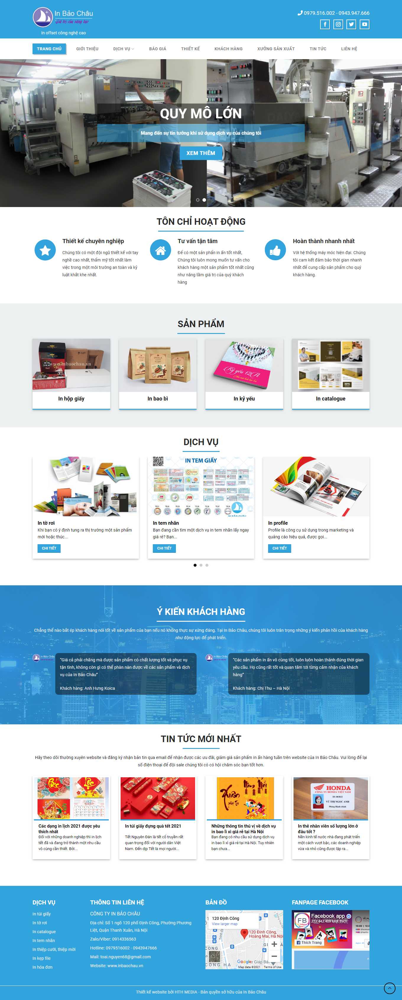 Thiết kế Website Web Thiết kế In ấn - inbaochauvn