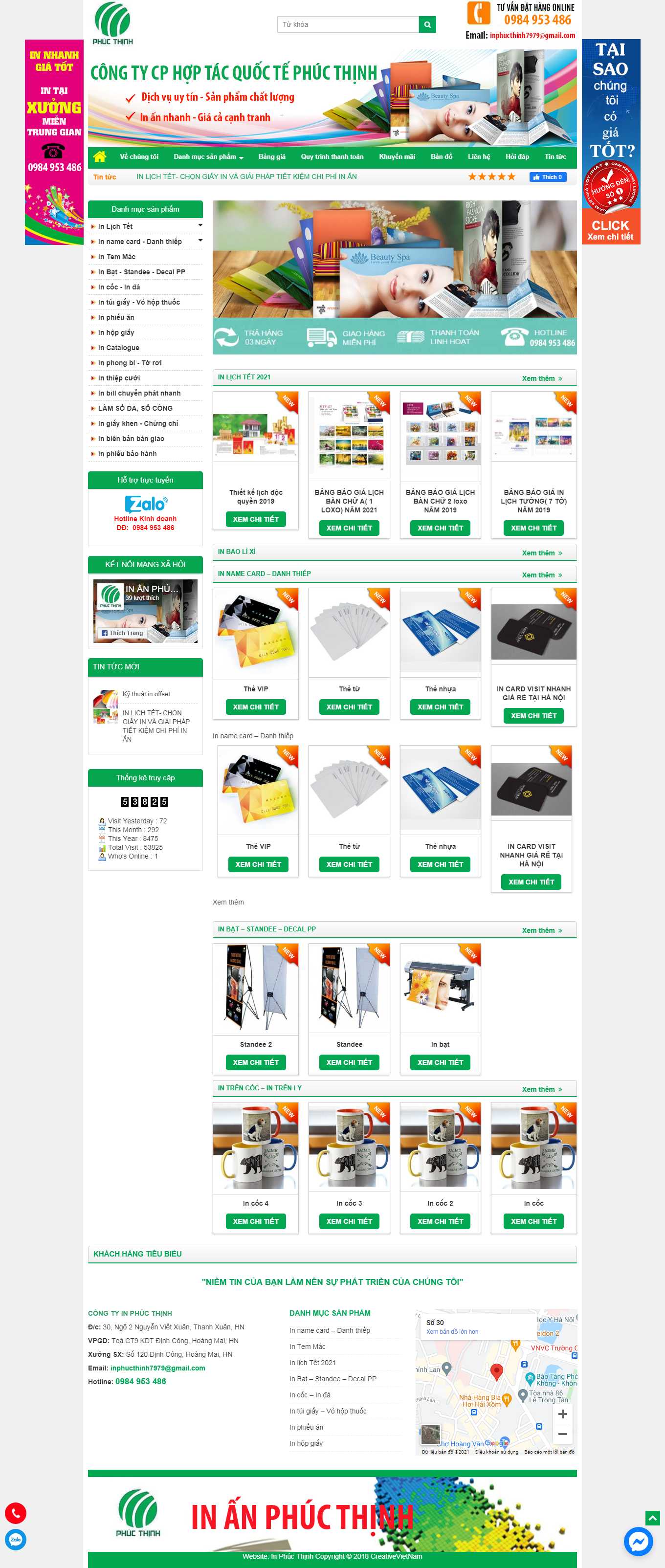 Thiết kế Website Web Thiết kế In ấn - inphucthinhvn