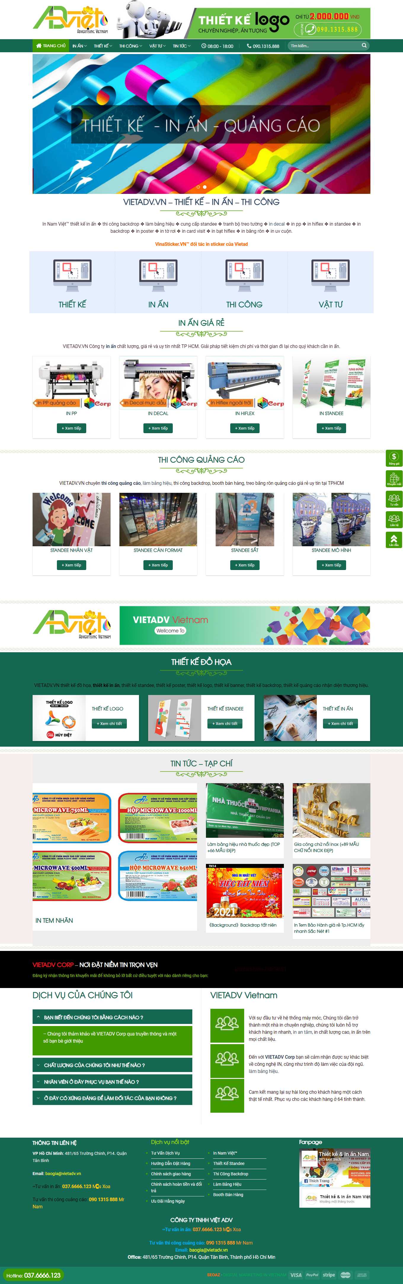 Thiết kế Website Web Thiết kế In ấn - vietadvvn