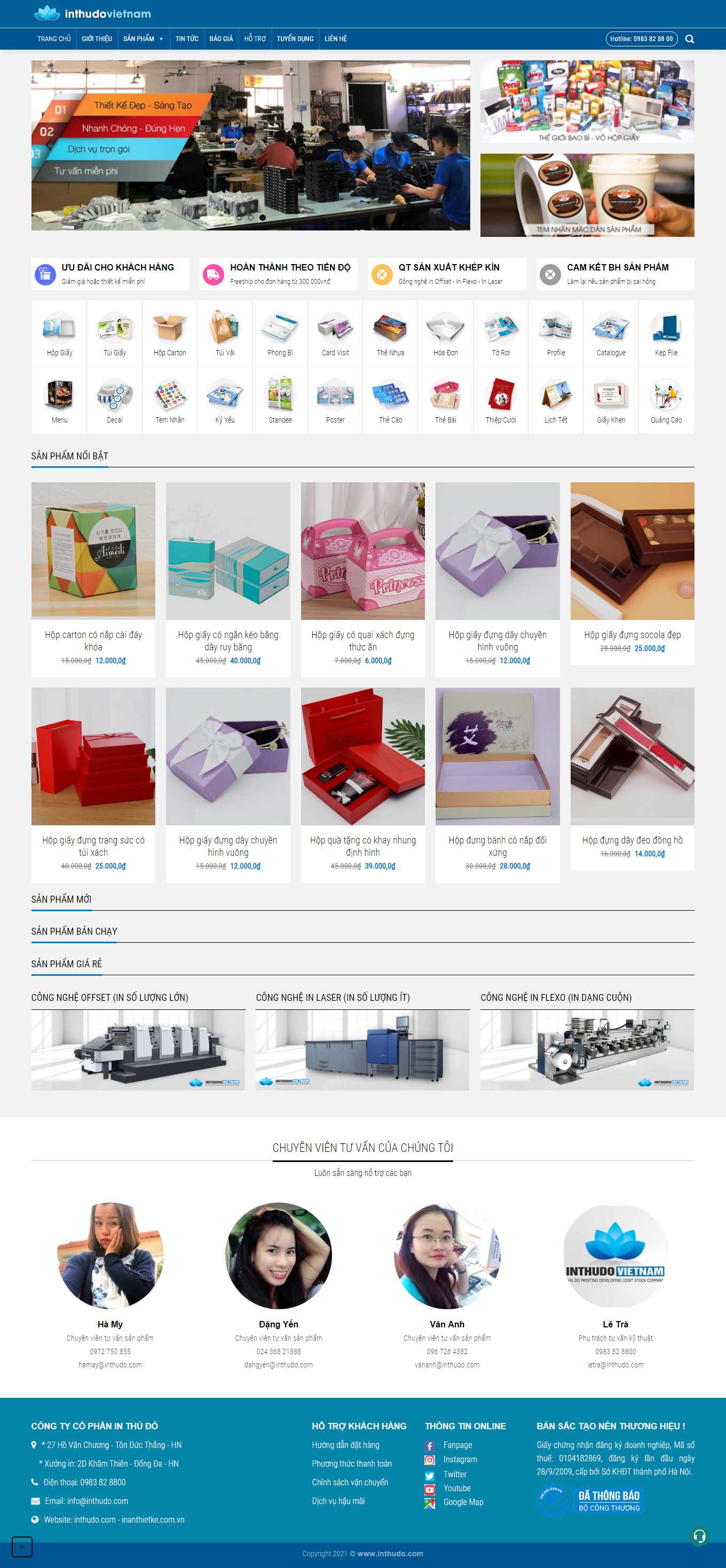 Thiết kế Website Web Thiết kế In ấn - inthudocom