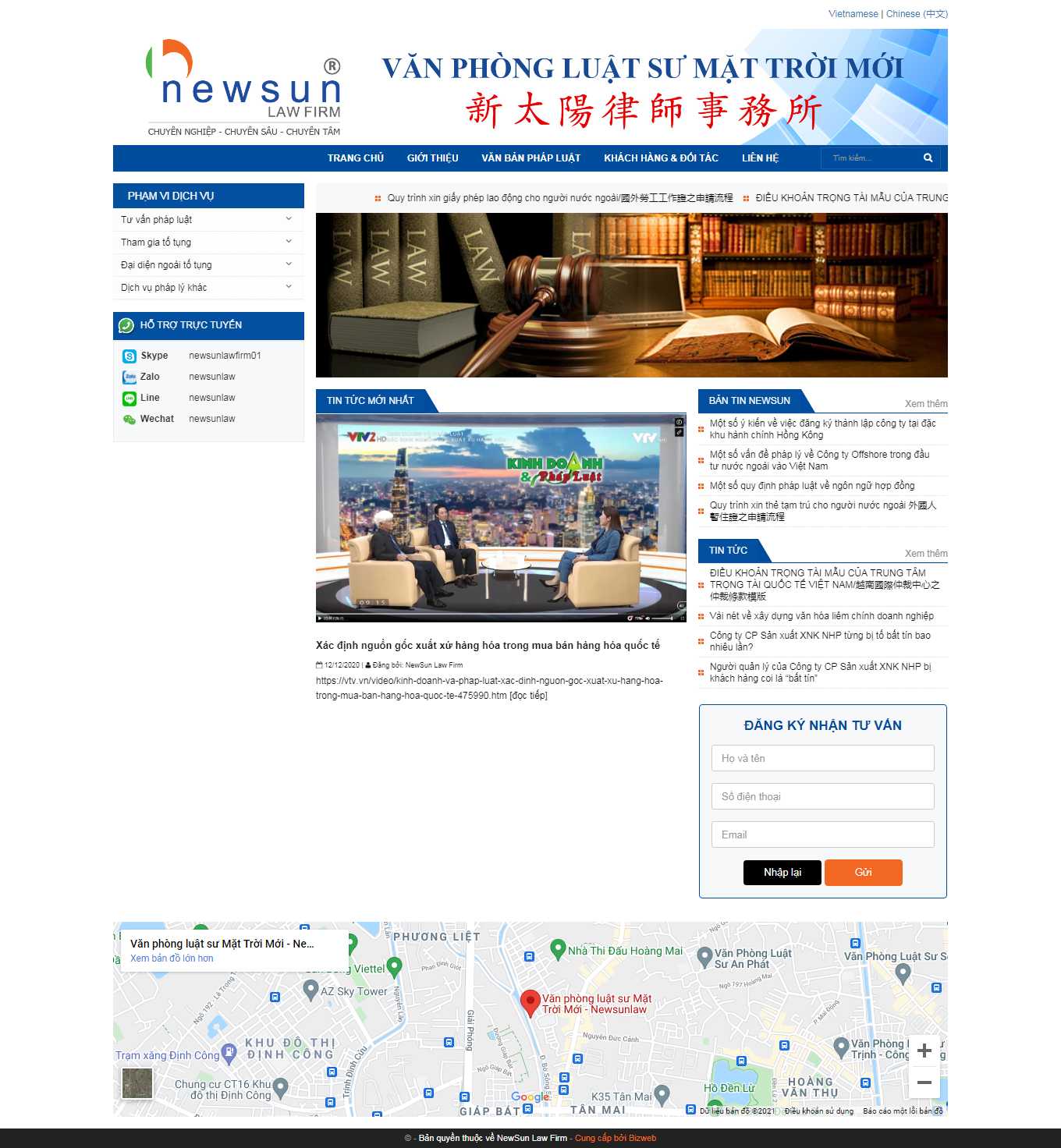 [luathuythanh] Thiết kế Website Web Luật Tòa án Tư vấn - newsunlawvn