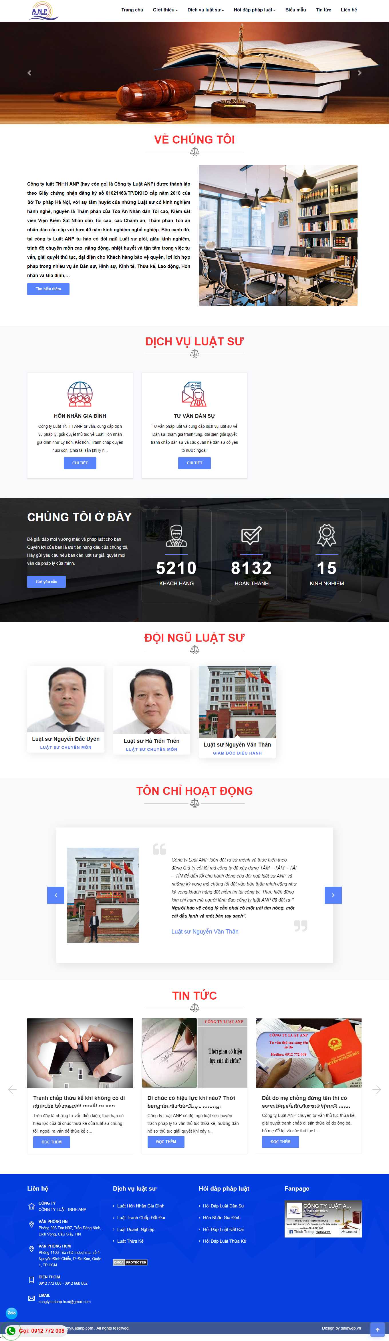 [luathuythanh] Thiết kế Website Web Luật Tòa án Tư vấn - congtyluatanpcom