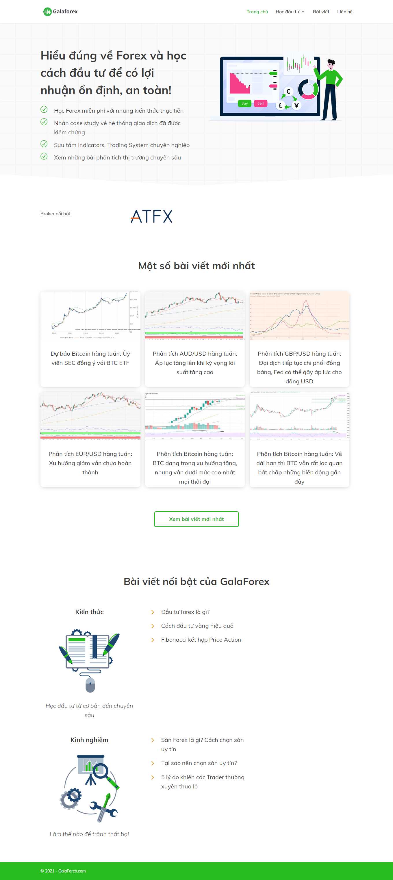 Thiết kế Website Web Chứng khoán Tài chính Forex - galaforexcom