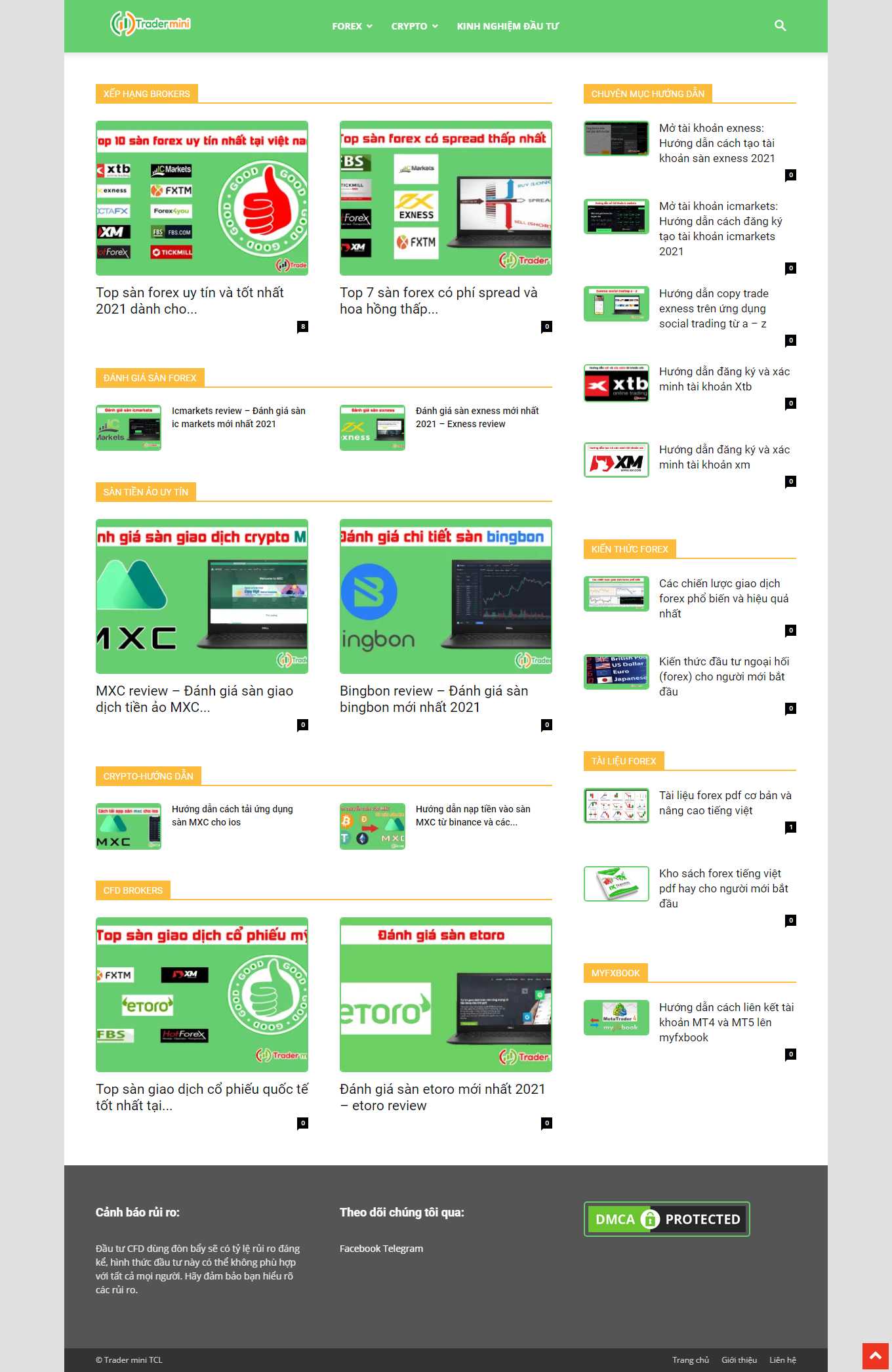 Thiết kế Website Web Chứng khoán Tài chính Forex - traderminicom