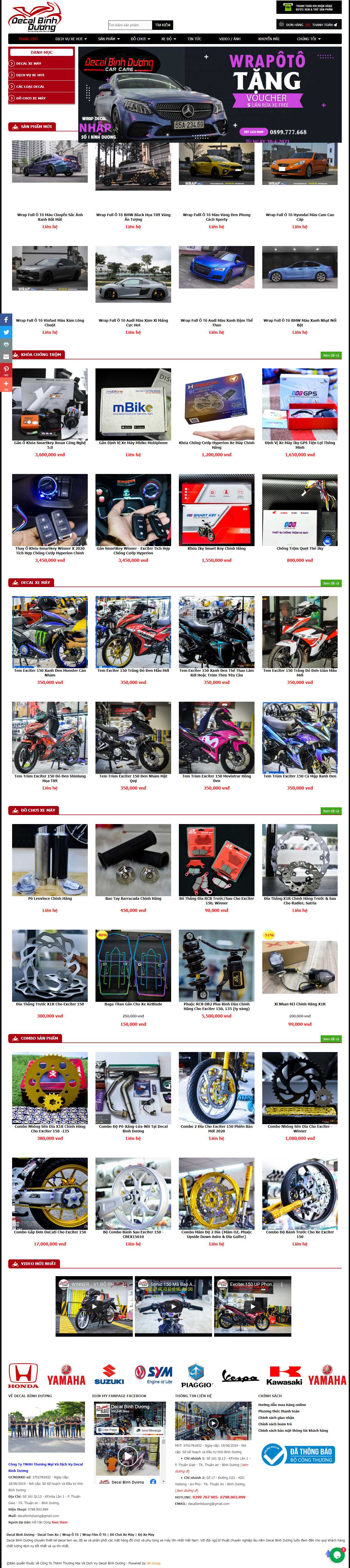 [fordthanhxuan] Thiết kế Website Web Ô tô Xe máy - decalbinhduongcom