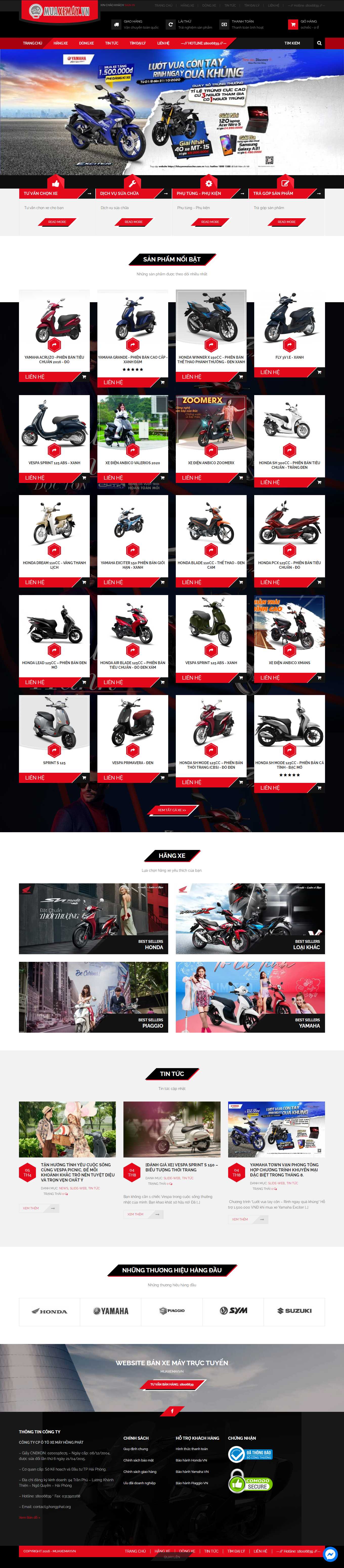 [fordthanhxuan] Thiết kế Website Web Ô tô Xe máy - muaxemayvn