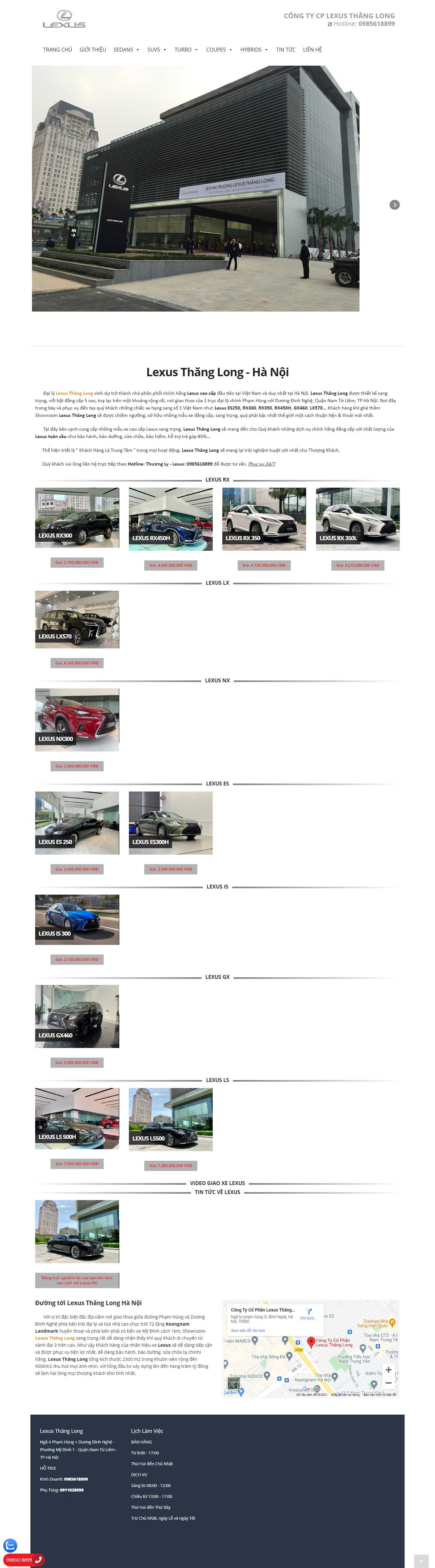 [fordthanhxuan] Thiết kế Website Web Ô tô Xe máy - lexusthanglonghncomvn