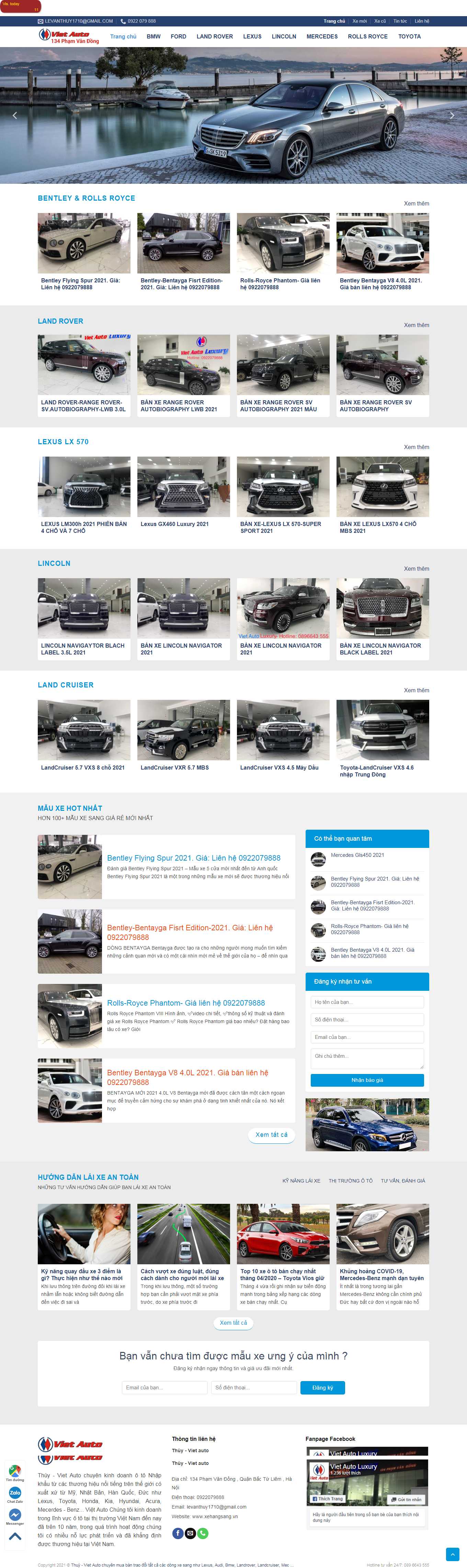 [fordthanhxuan] Thiết kế Website Web Ô tô Xe máy - xehangsangvn