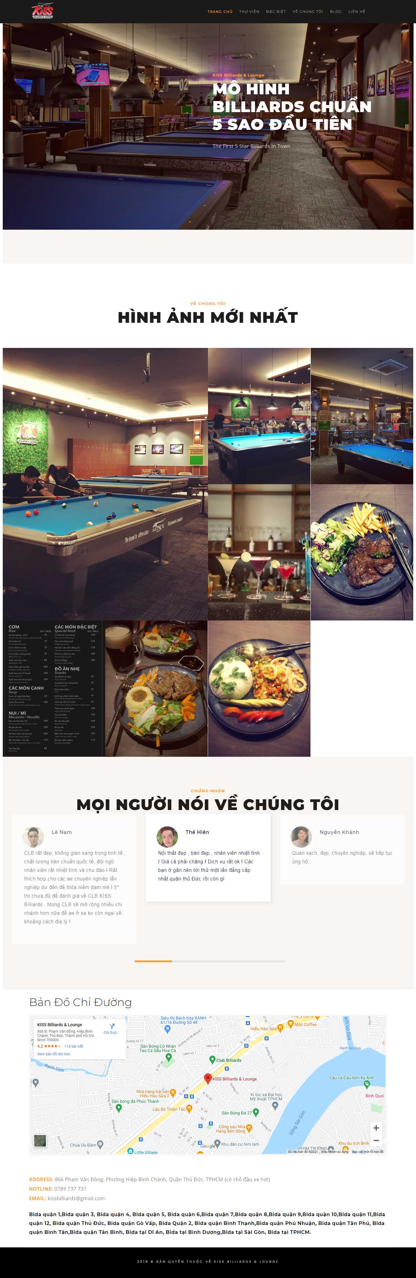 [taidanang] Thiết kế Website Web Vui Chơi Giải Trí - kissbilliardscom