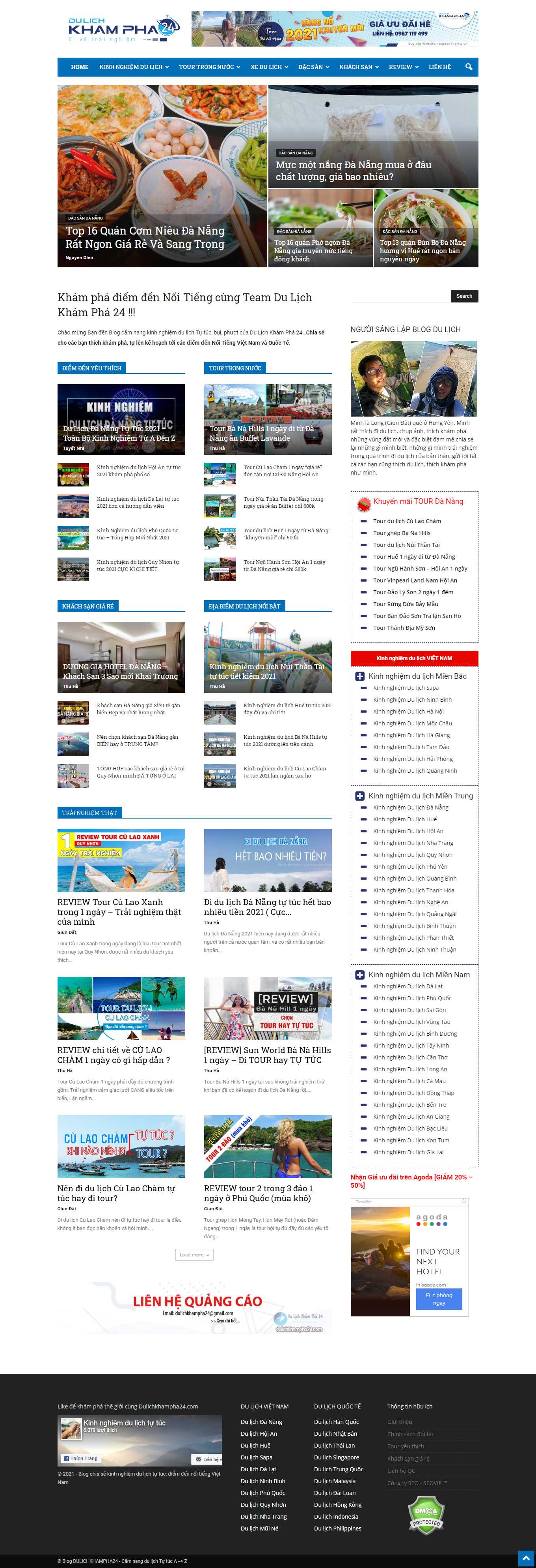 [taidanang] Thiết kế Website Web Vui Chơi Giải Trí - dulichkhampha24com