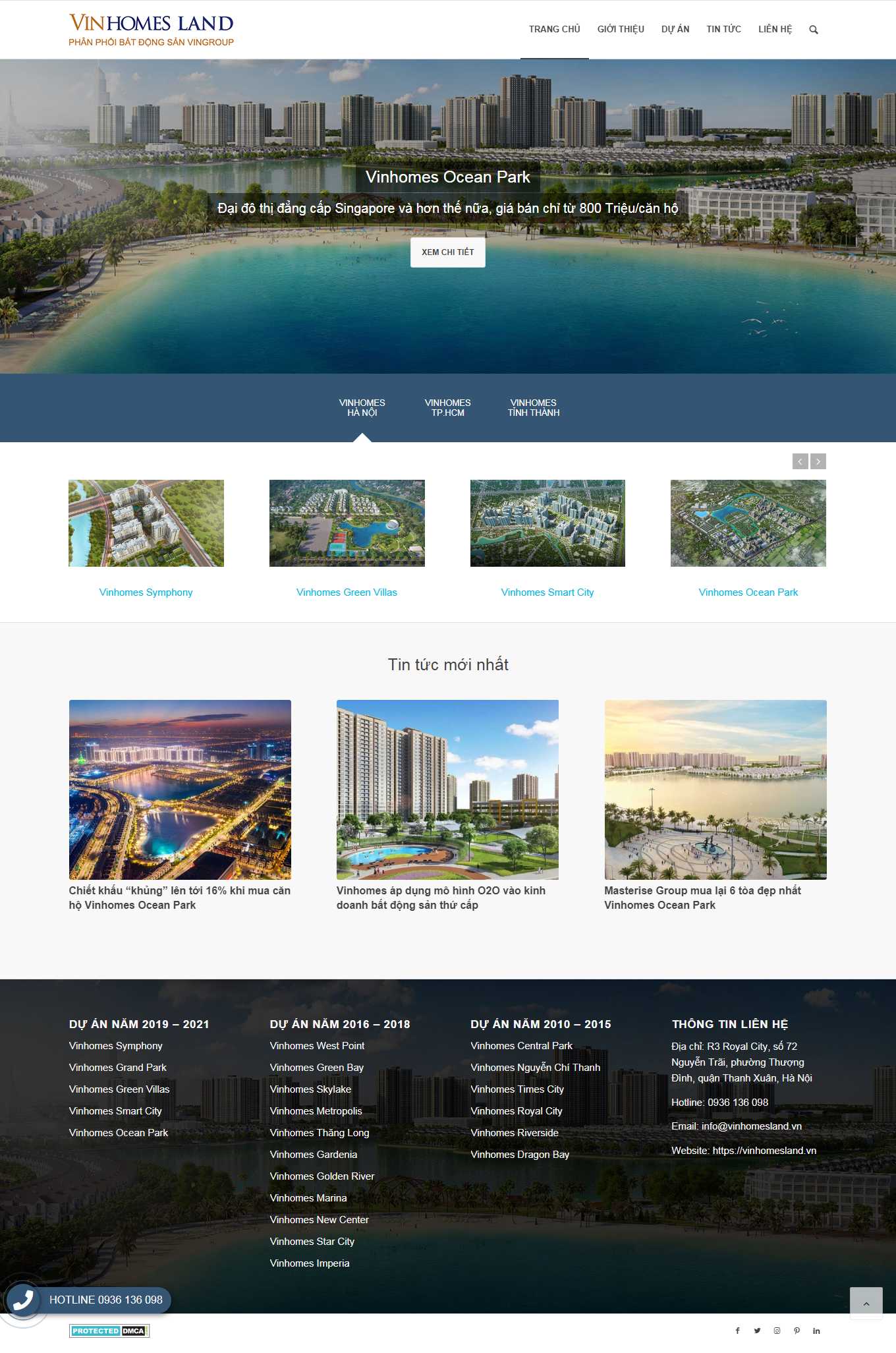 [taidanang] Thiết kế Website Web Vui Chơi Giải Trí - vinhomeslandvn