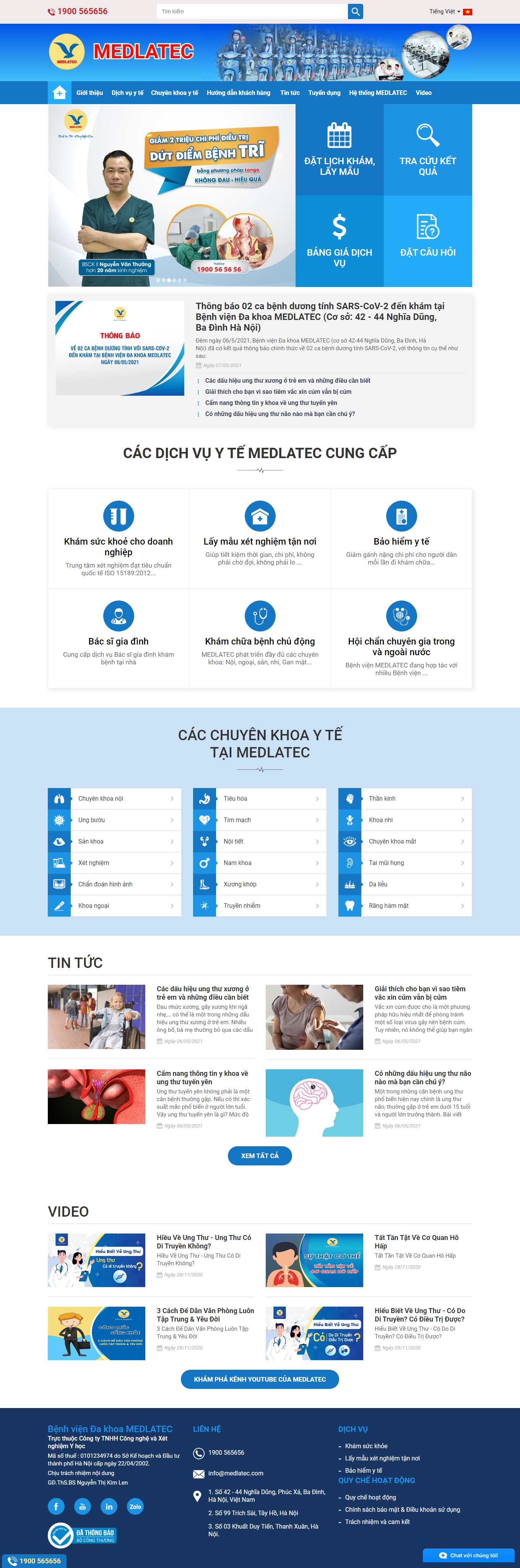 Thiết kế Website Web Sức Khỏe Y Tế Dược - medlatecvn