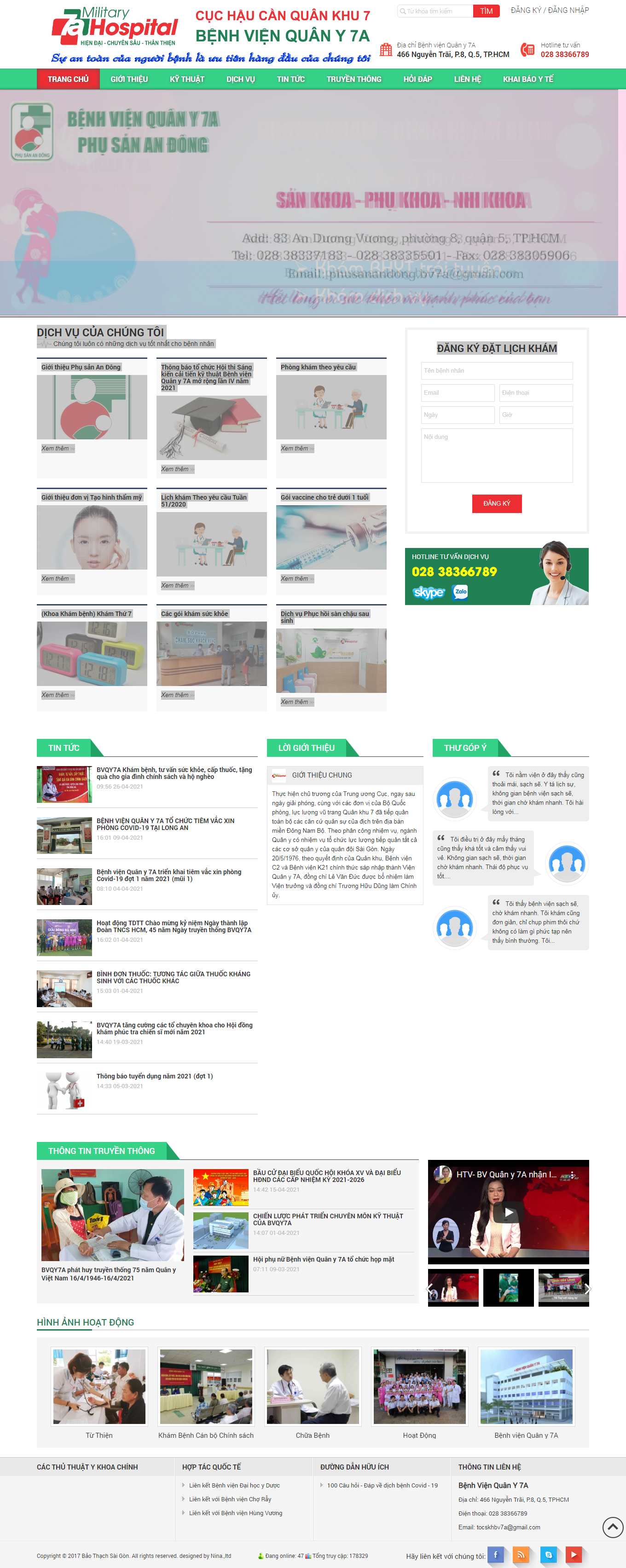 Thiết kế Website Web Sức Khỏe Y Tế Dược - bvquany7avn