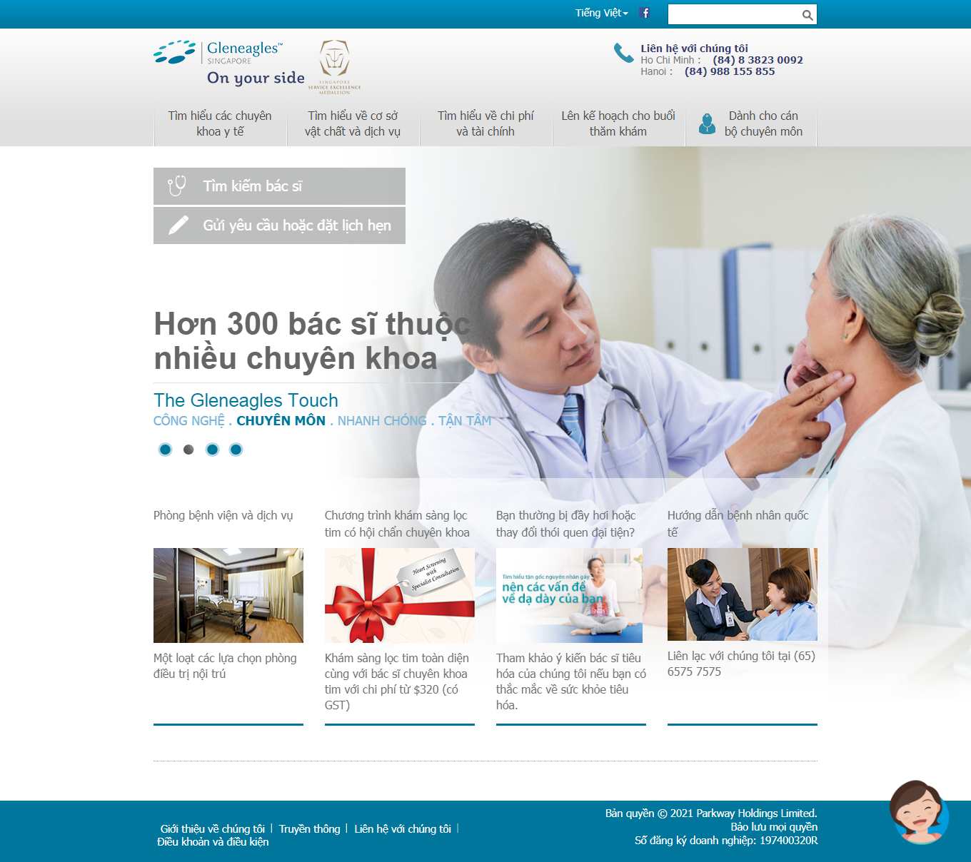 Thiết kế Website Web Sức Khỏe Y Tế Dược - wwwgleneaglescomsg