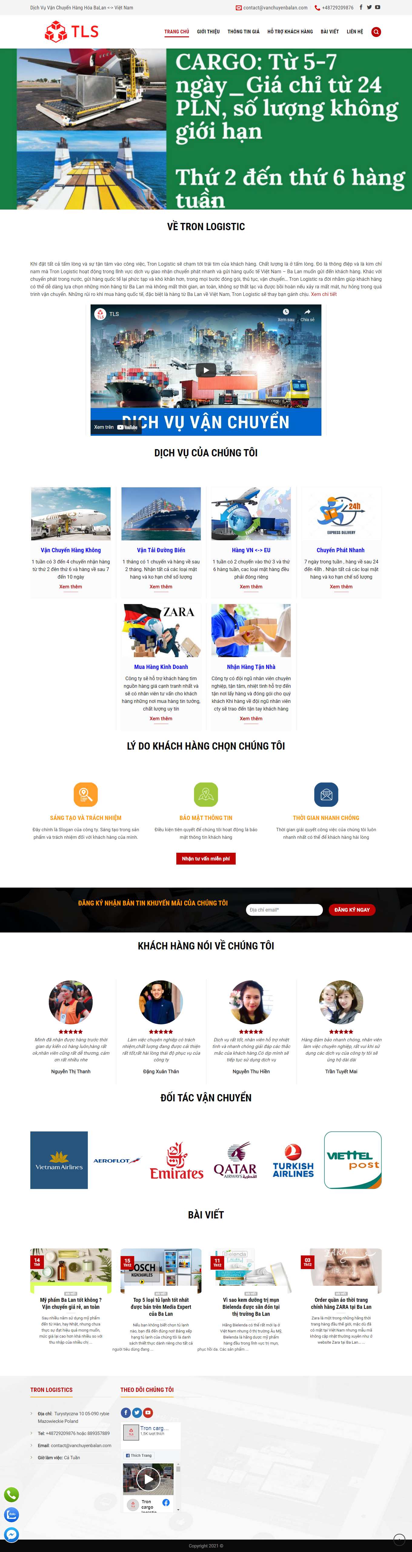 [khochung] Thiết kế Website Web Vận chuyển Kho bãi - vanchuyenbalancom