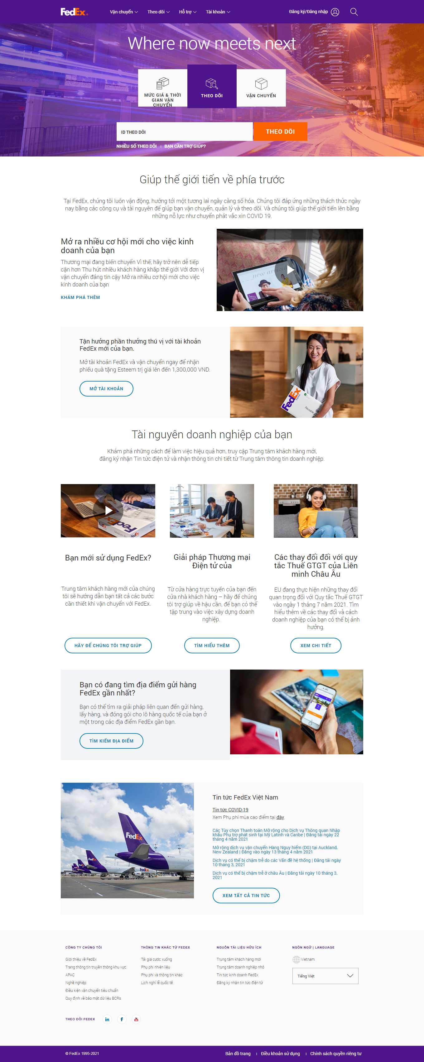[khochung] Thiết kế Website Web Vận chuyển Kho bãi - wwwfedexcom