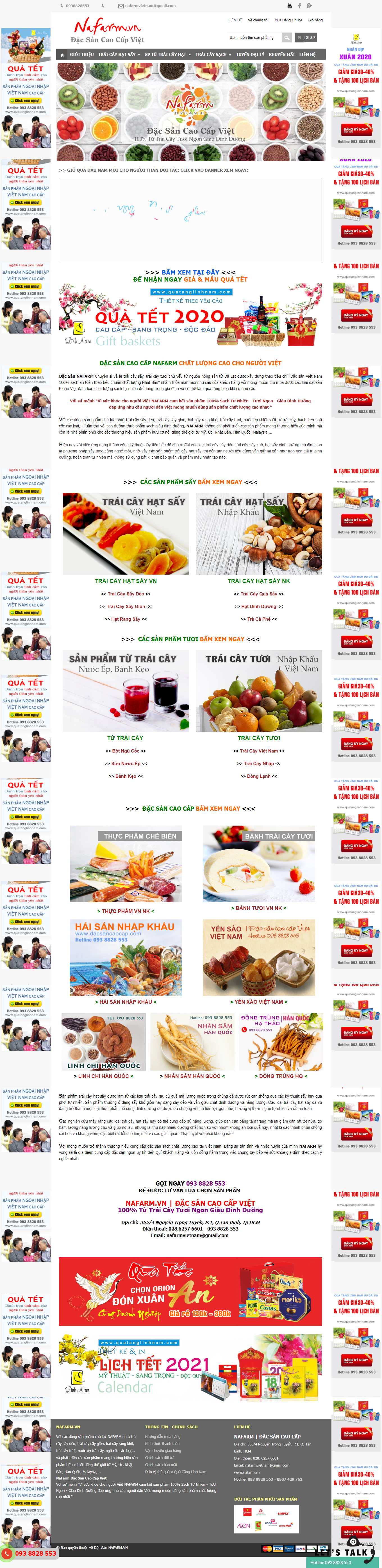 Thiết kế Website Web  Thực phẩm Dinh dưỡng - nafarmvn