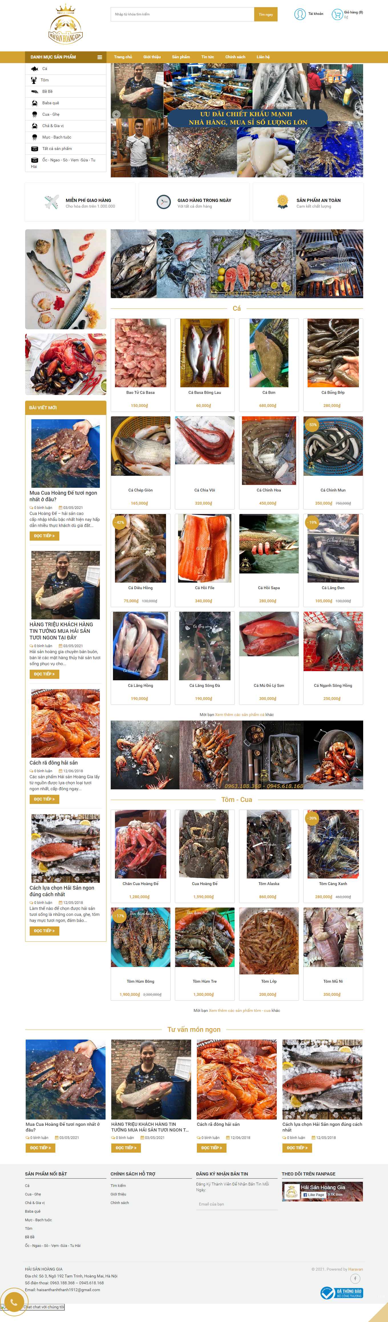 [gcaeco] Thiết kế Website Web thủy hải sản - thuyhaisanthanhthanhcom