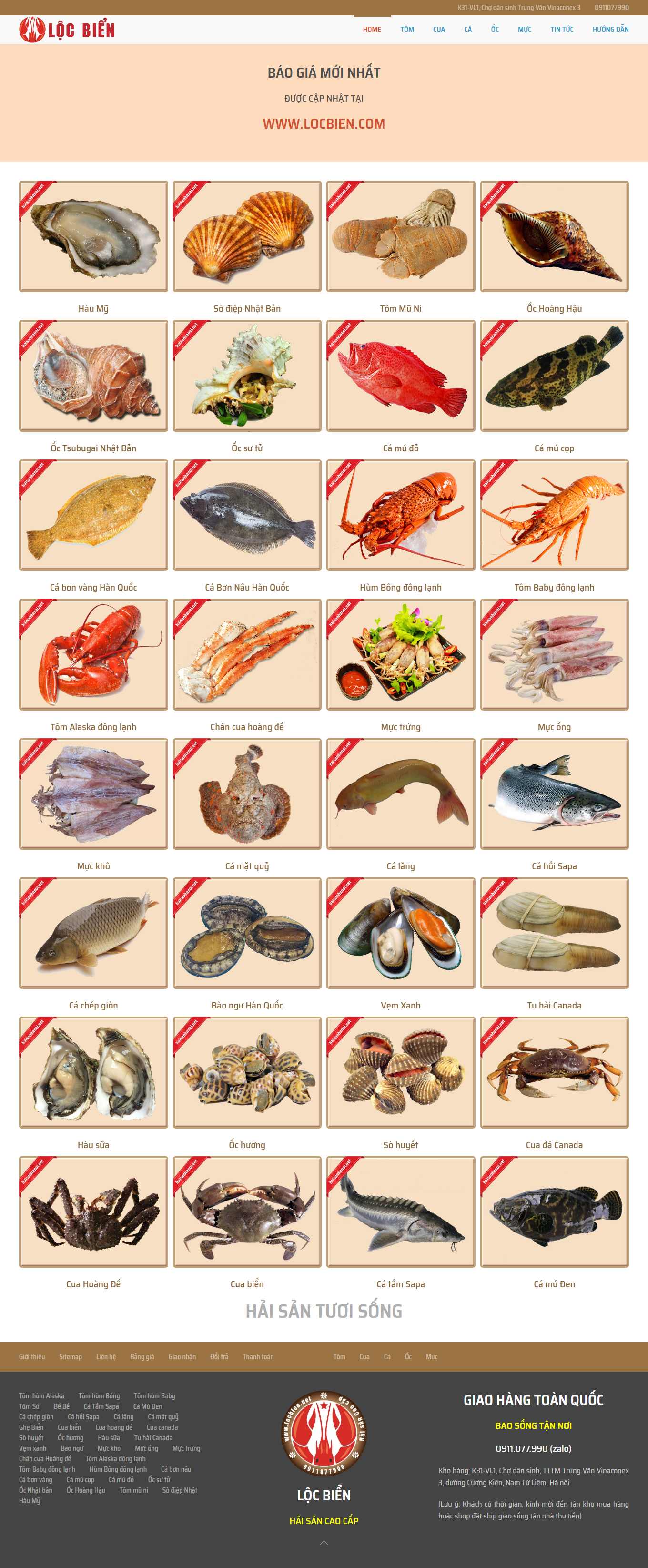 [gcaeco] Thiết kế Website Web thủy hải sản - wwwhaisanhanoinet