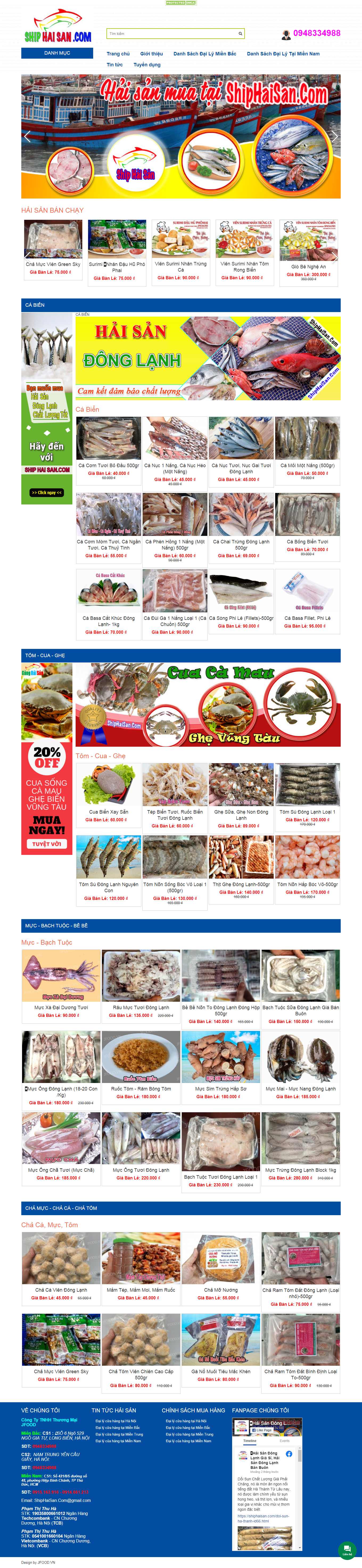 [gcaeco] Thiết kế Website Web thủy hải sản - shiphaisancom