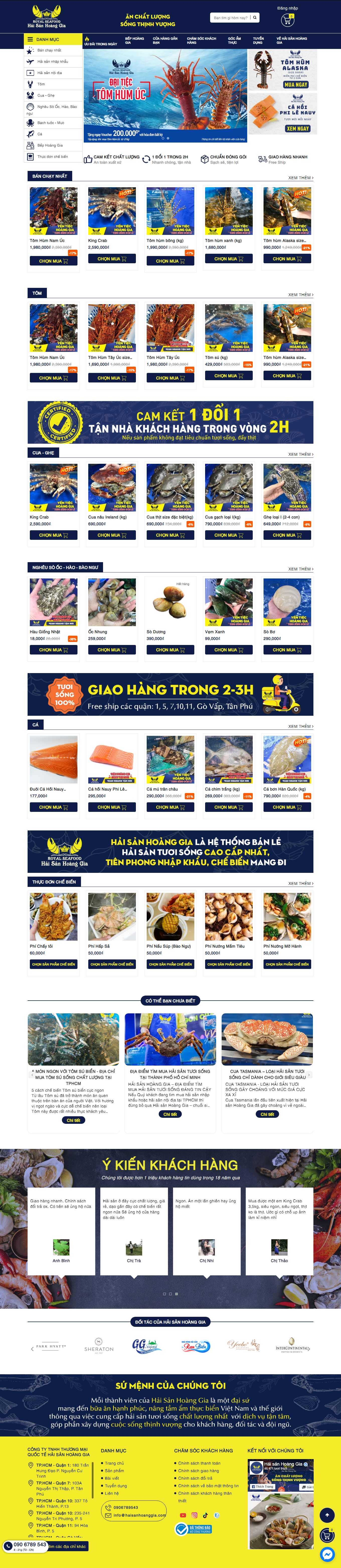 [gcaeco] Thiết kế Website Web thủy hải sản - haisanhoanggiacom