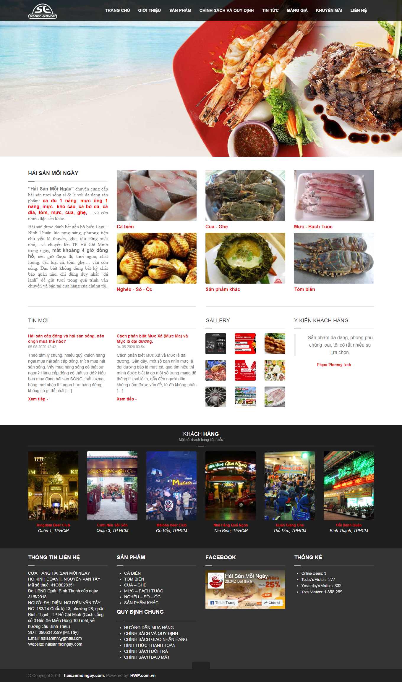 [gcaeco] Thiết kế Website Web thủy hải sản - haisanmoingaycom