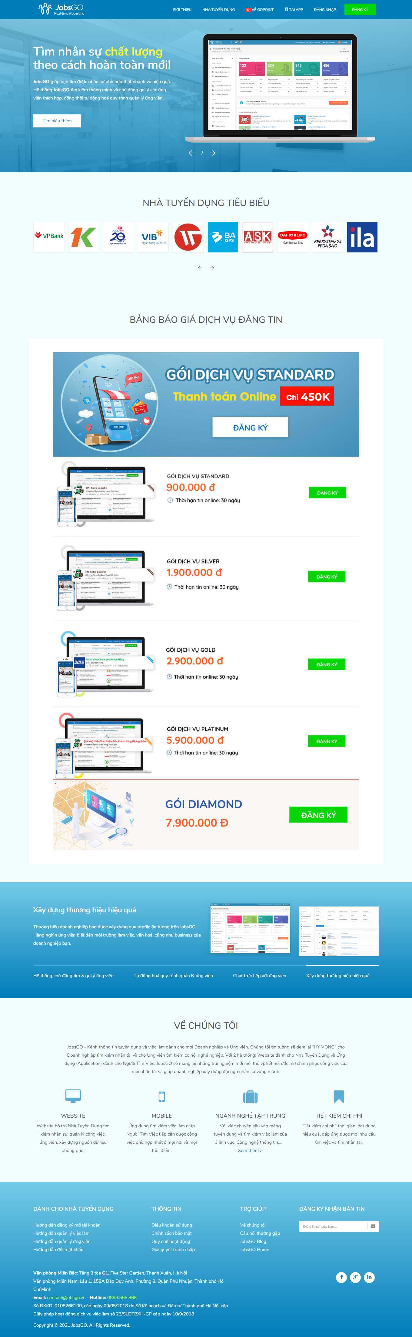[mywork] Thiết kế Website Web tuyển dụng web việc làm - employerjobsgovn