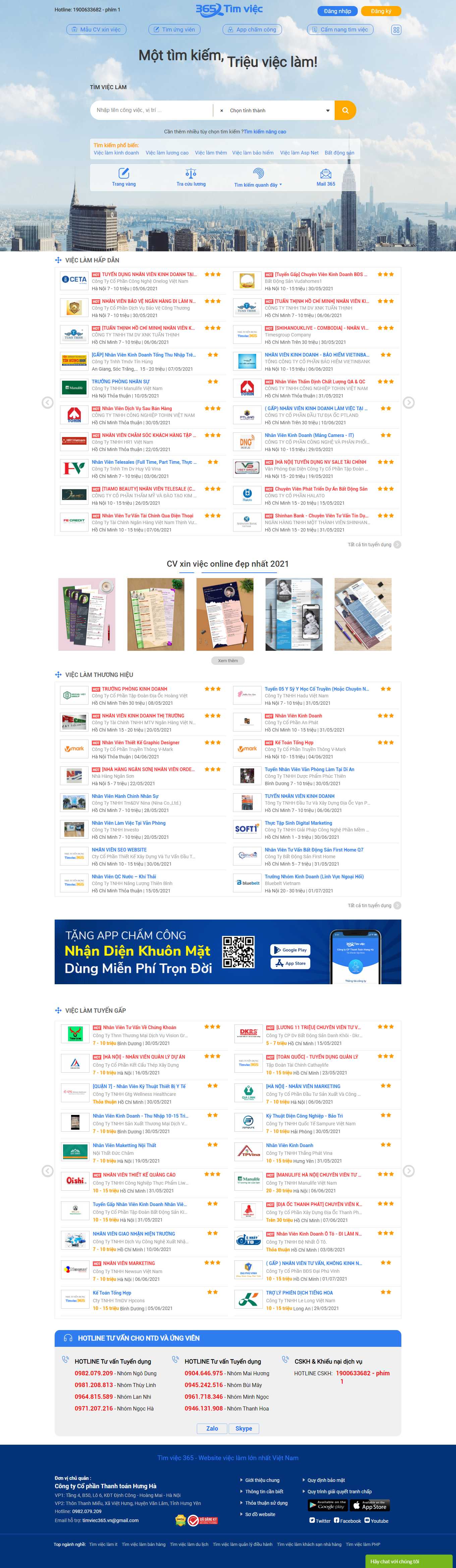 [mywork] Thiết kế Website Web tuyển dụng web việc làm - timviec365vn