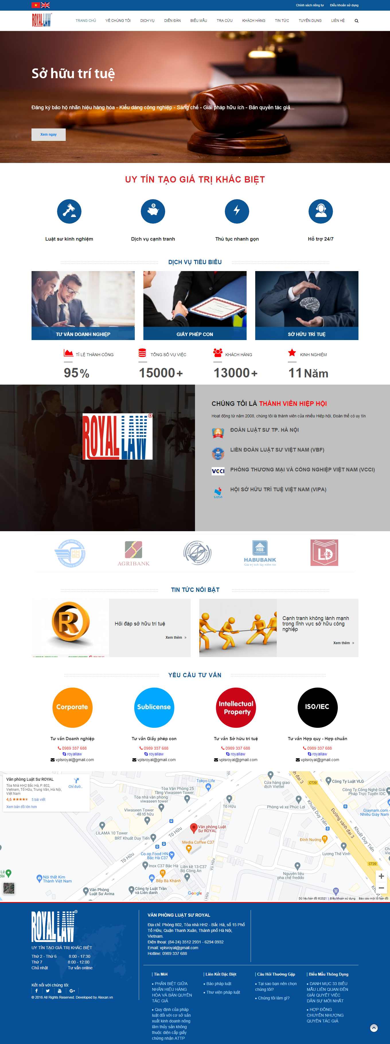 [dongdoilaw] Thiết kế Website Web văn phòng luật sư - royallawvn