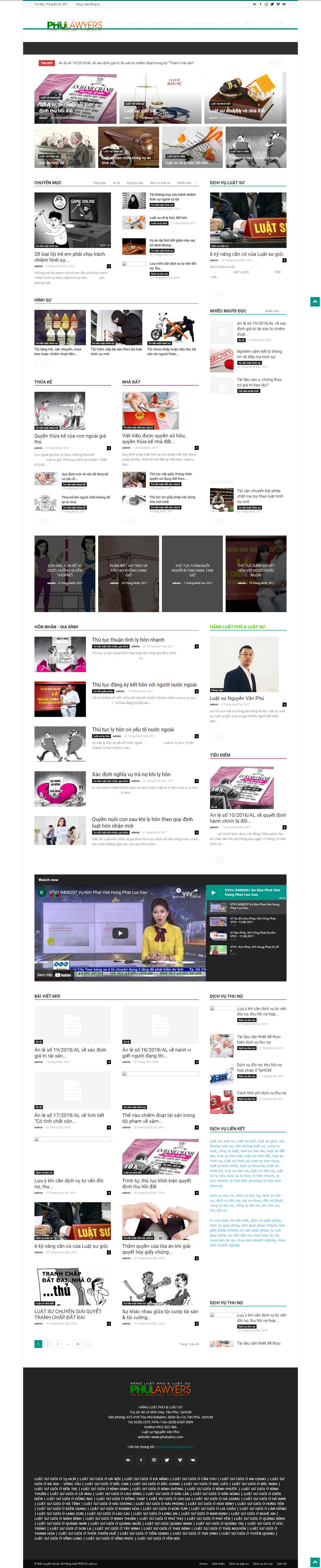 [dongdoilaw] Thiết kế Website Web văn phòng luật sư - phu-lawyerscom