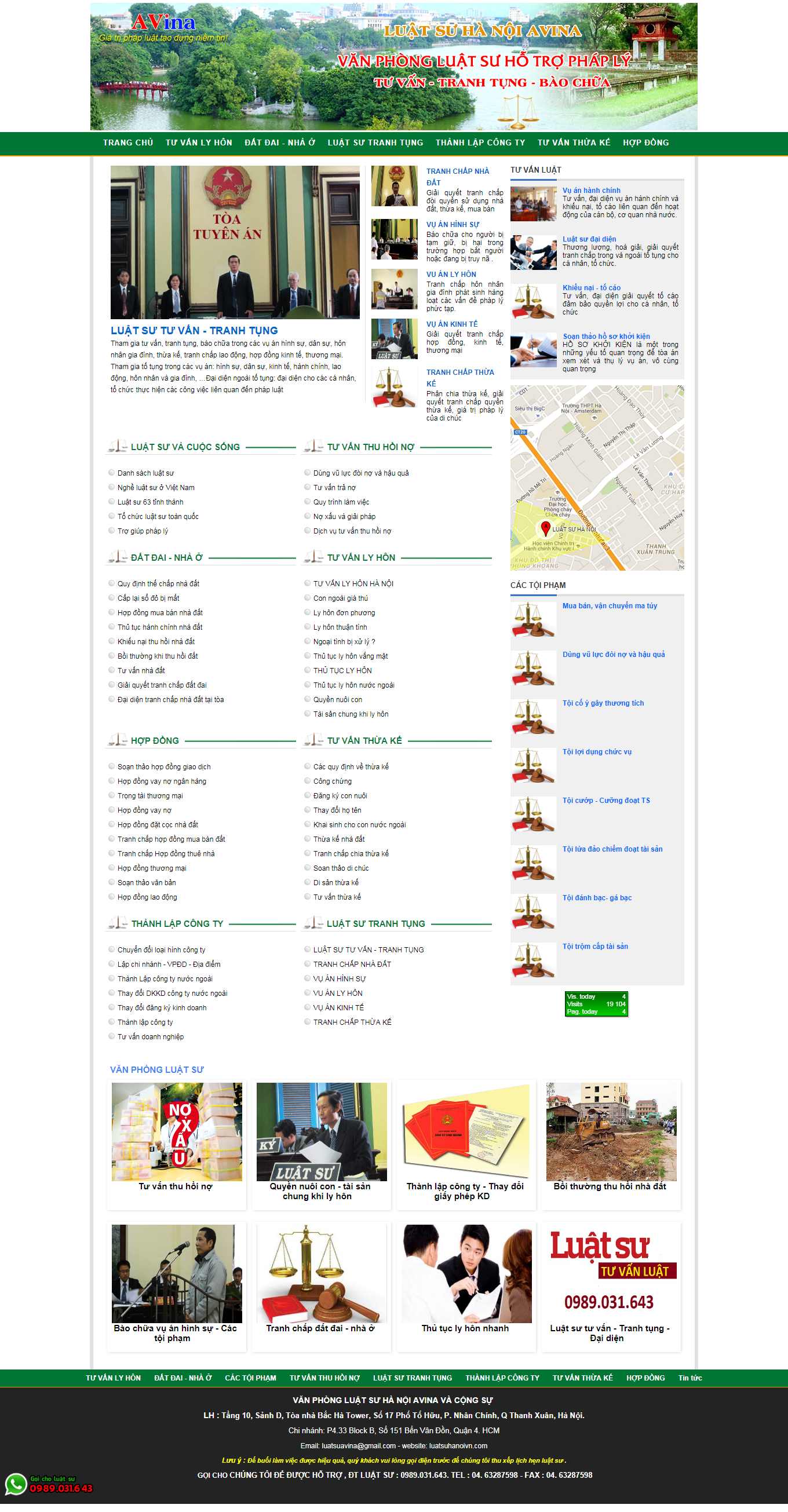 [dongdoilaw] Thiết kế Website Web văn phòng luật sư - luatsuhanoivncom