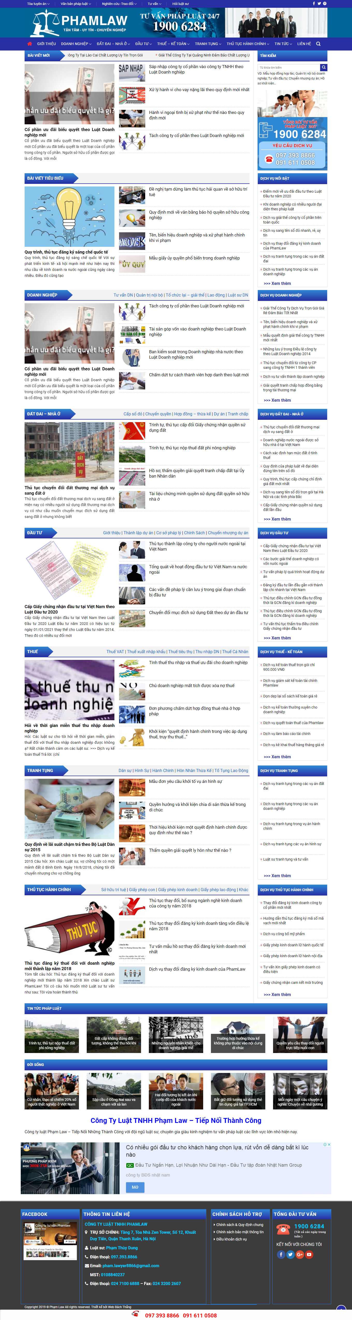 [dongdoilaw] Thiết kế Website Web văn phòng luật sư - phamlawcom