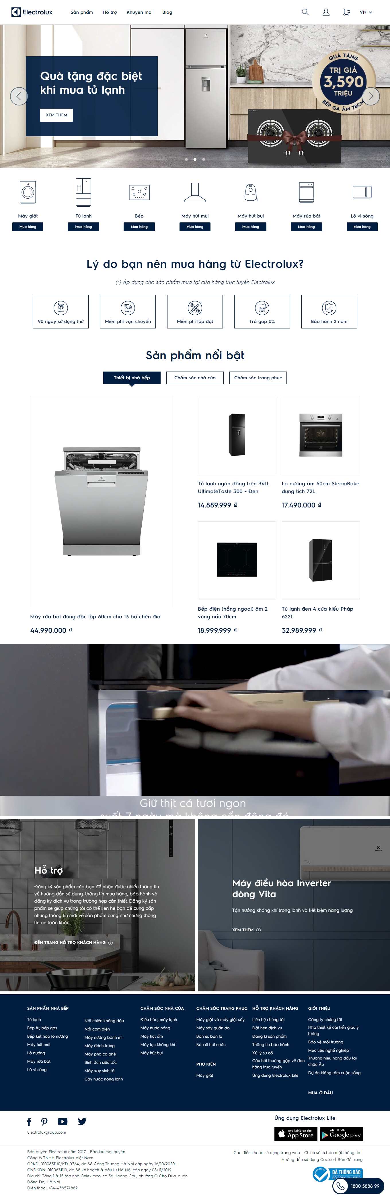 [giatlaonline] Thiết kế Website Web giặt là công nghiệp - wwwelectroluxvn