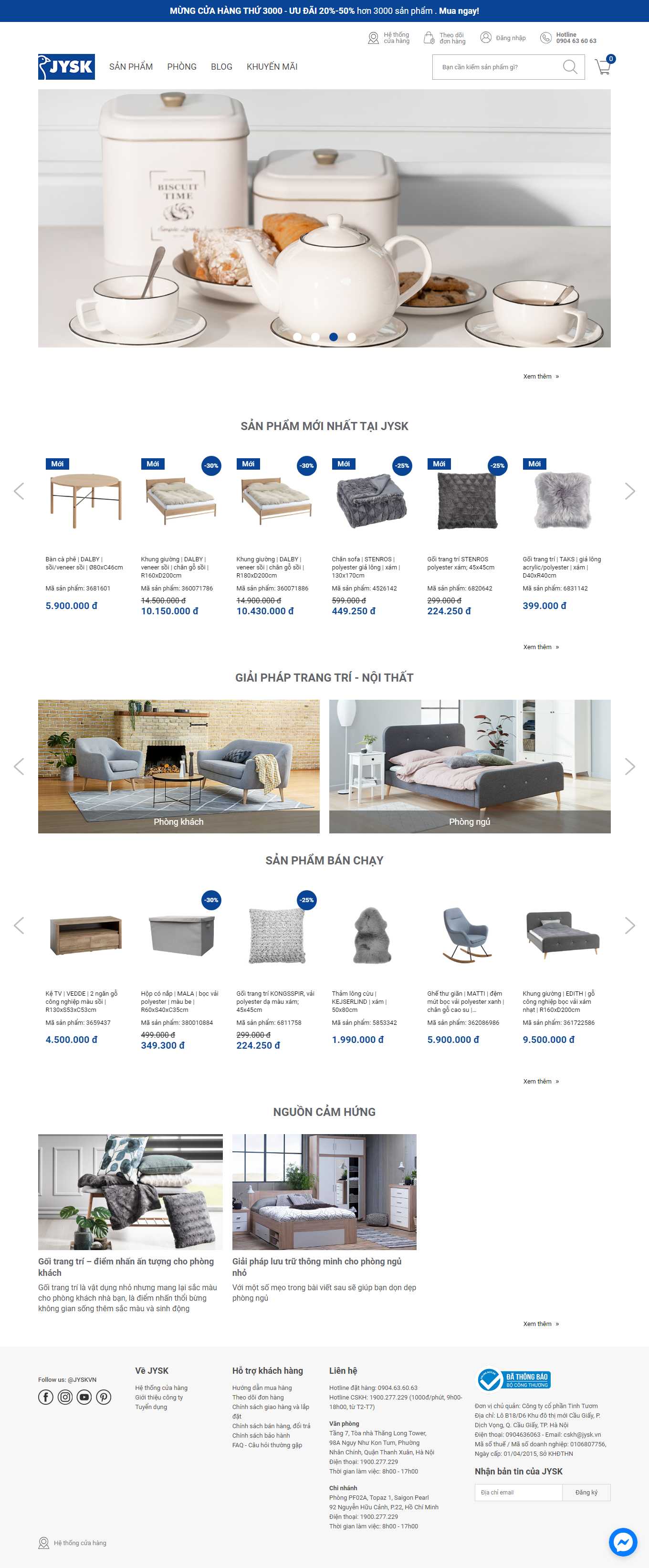 Thiết kế Website Web đồng hồ treo tường - jyskvn