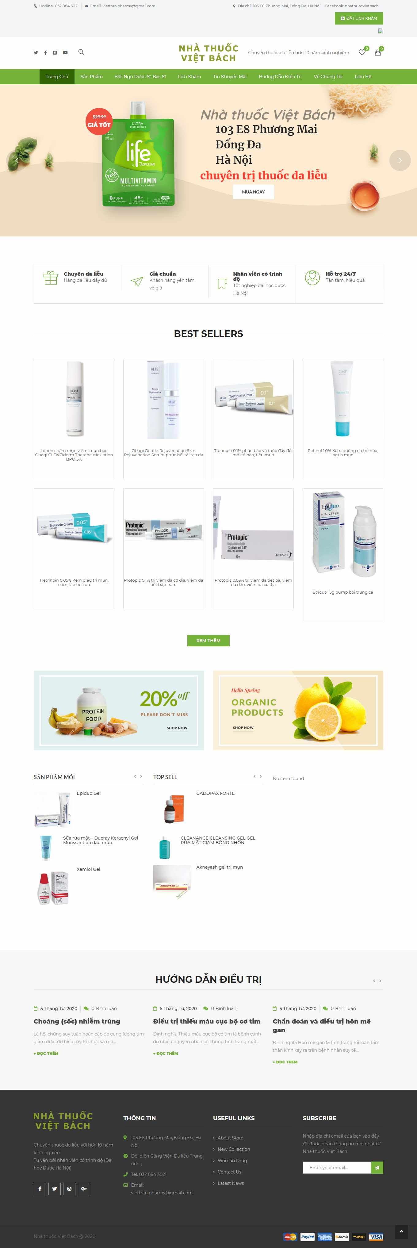 [pharmacy] Thiết kế Website Web nhà thuốc - nhathuocvietbachcom