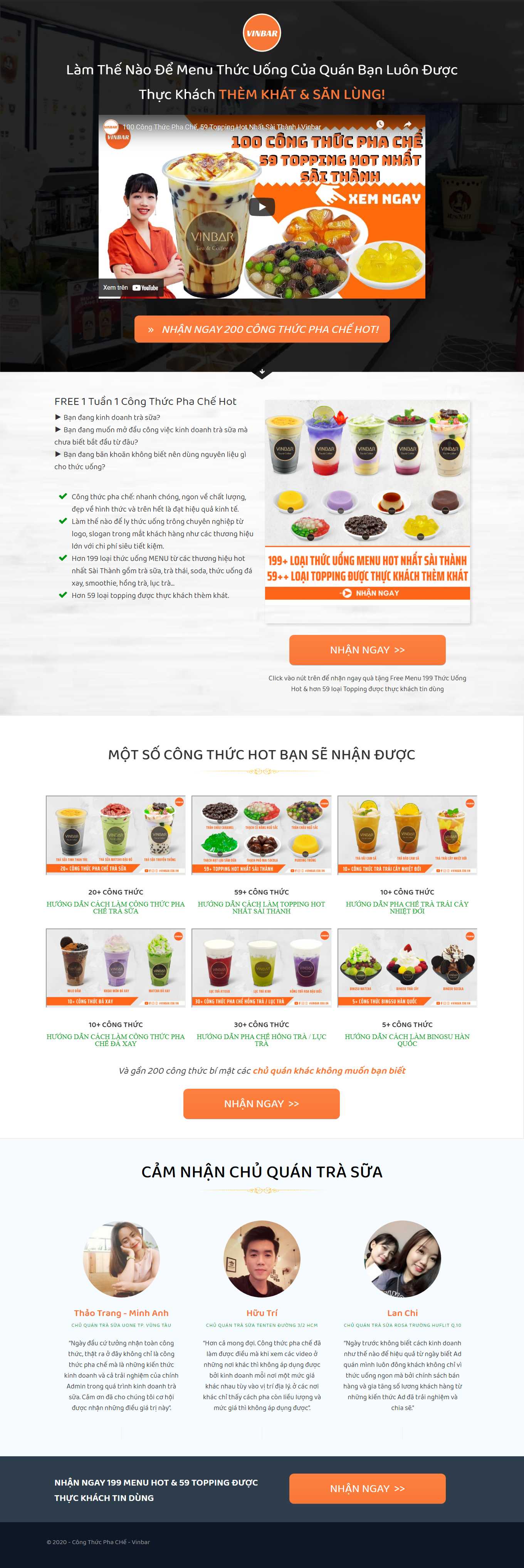 Thiết kế Website Web quán trà sữa - congthucphachecom