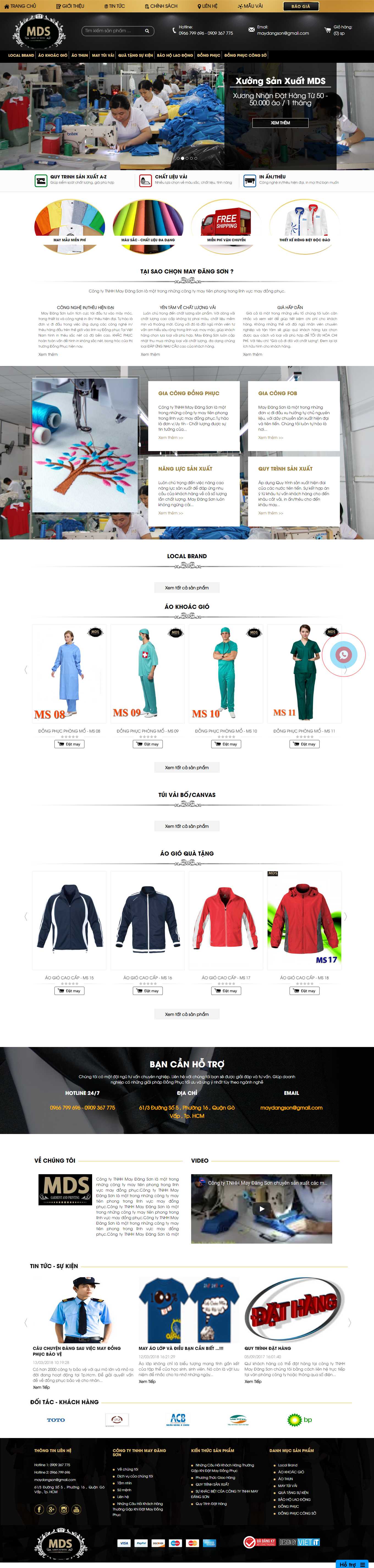 [maythanhhoa] Thiết kế Website Web công ty may - maydangsoncom