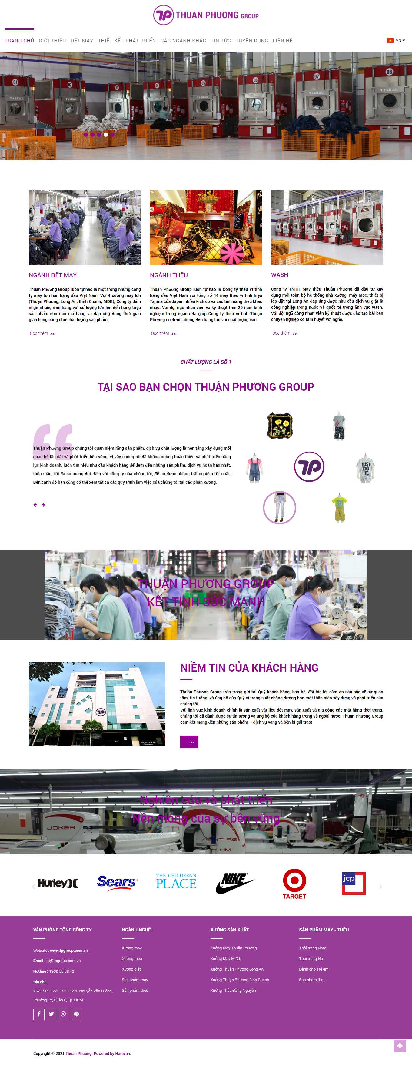 [maythanhhoa] Thiết kế Website Web công ty may - thuanphuonggroupcom