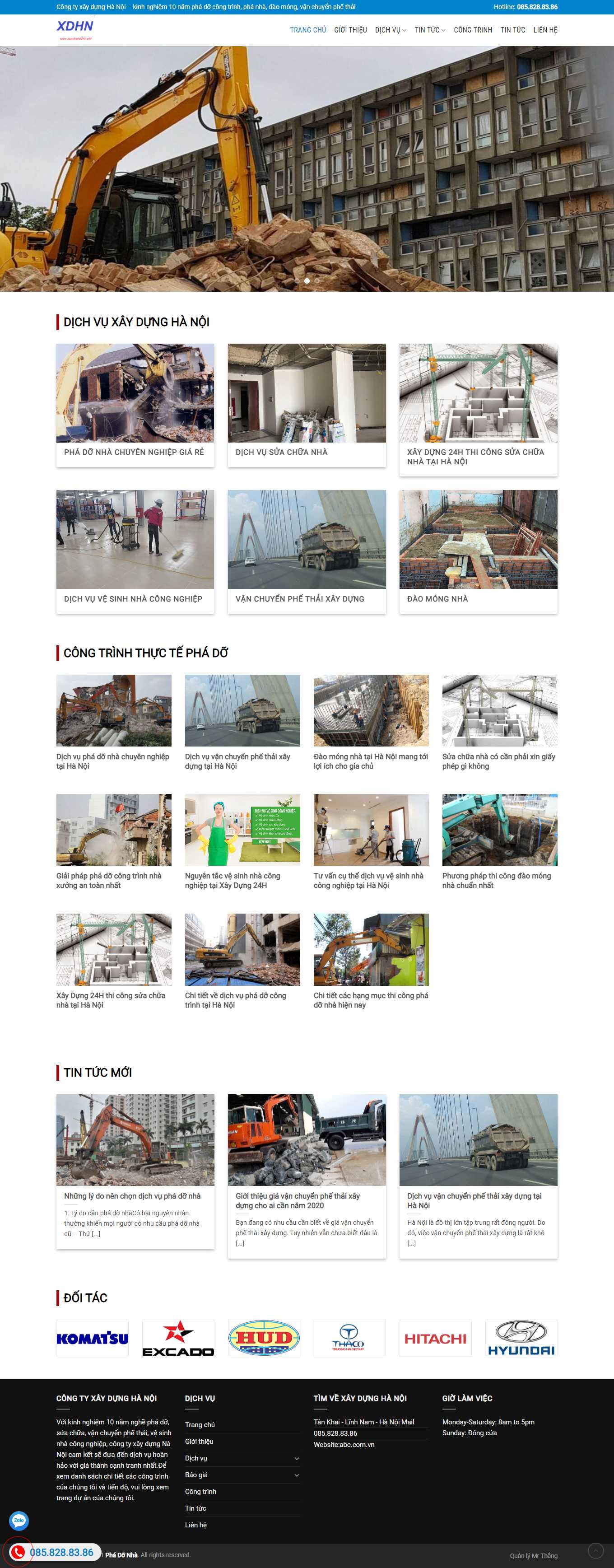 [phuongnamcons] Thiết kế Website Web phá dỡ công trình - wwwsuanhahn24hnet