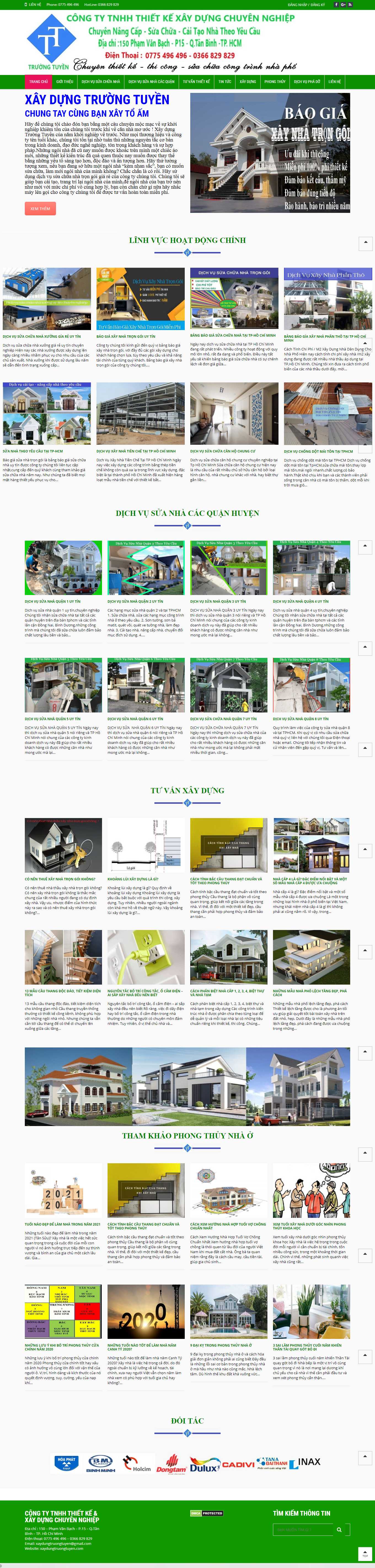 [phuongnamcons] Thiết kế Website Web phá dỡ công trình - xaydungtruongtuyencom
