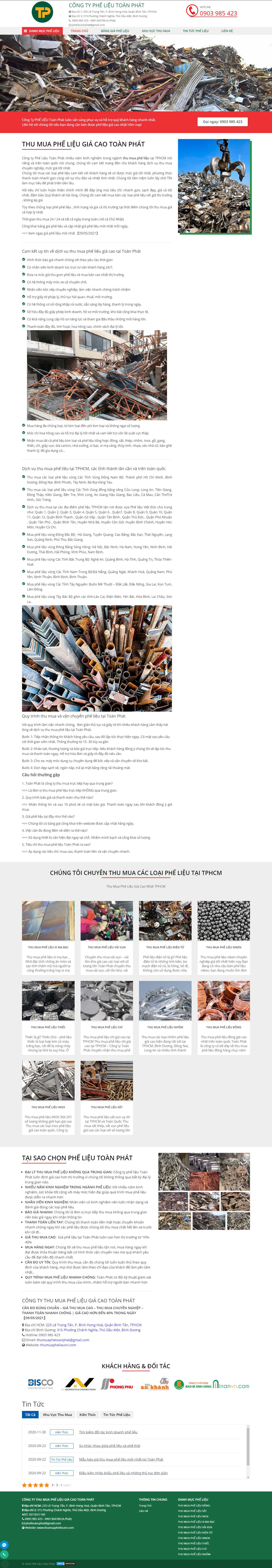 [phelieubaoquy] Thiết kế Website Web mua bán sắt vụn - thumuaphelieuvncom