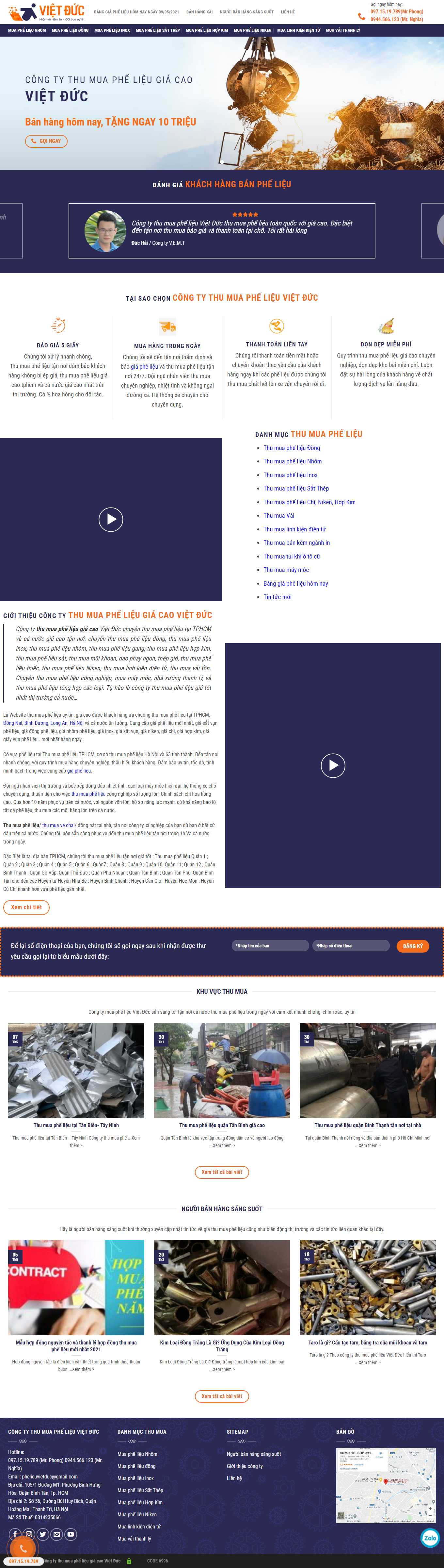 [phelieubaoquy] Thiết kế Website Web mua bán sắt vụn - phelieuvietduccom