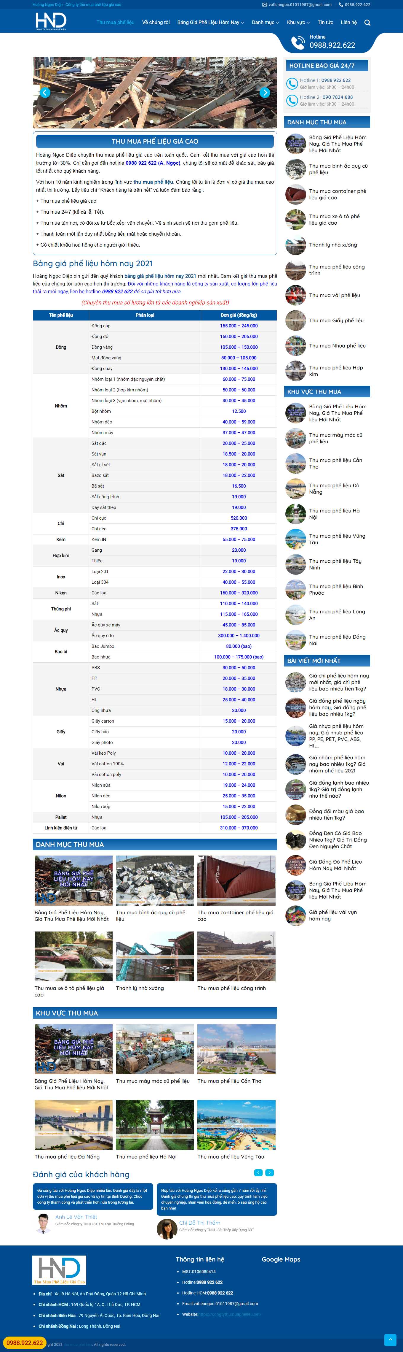 [phelieubaoquy] Thiết kế Website Web mua bán sắt vụn - congtythumuaphelieunet