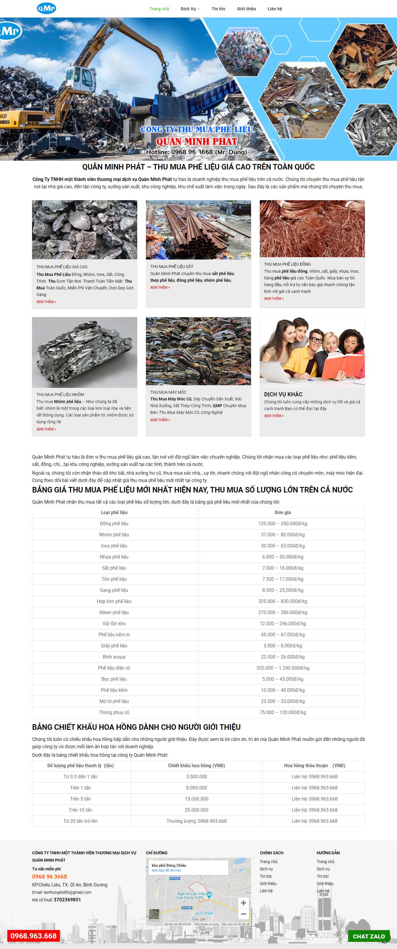 [phelieubaoquy] Thiết kế Website Web mua bán sắt vụn - congtythumuaphelieucom