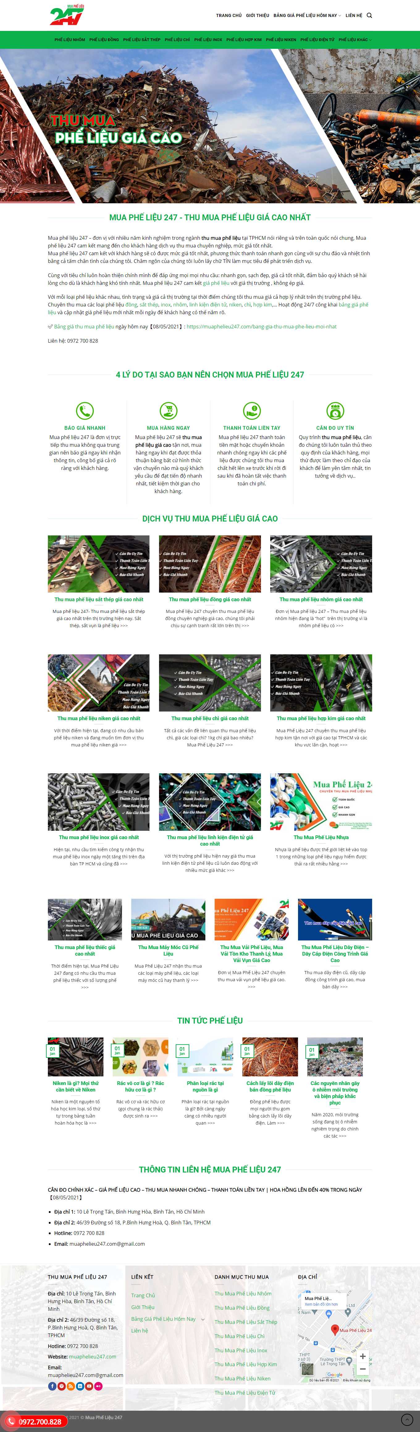[phelieubaoquy] Thiết kế Website Web mua bán sắt vụn - muaphelieu247com