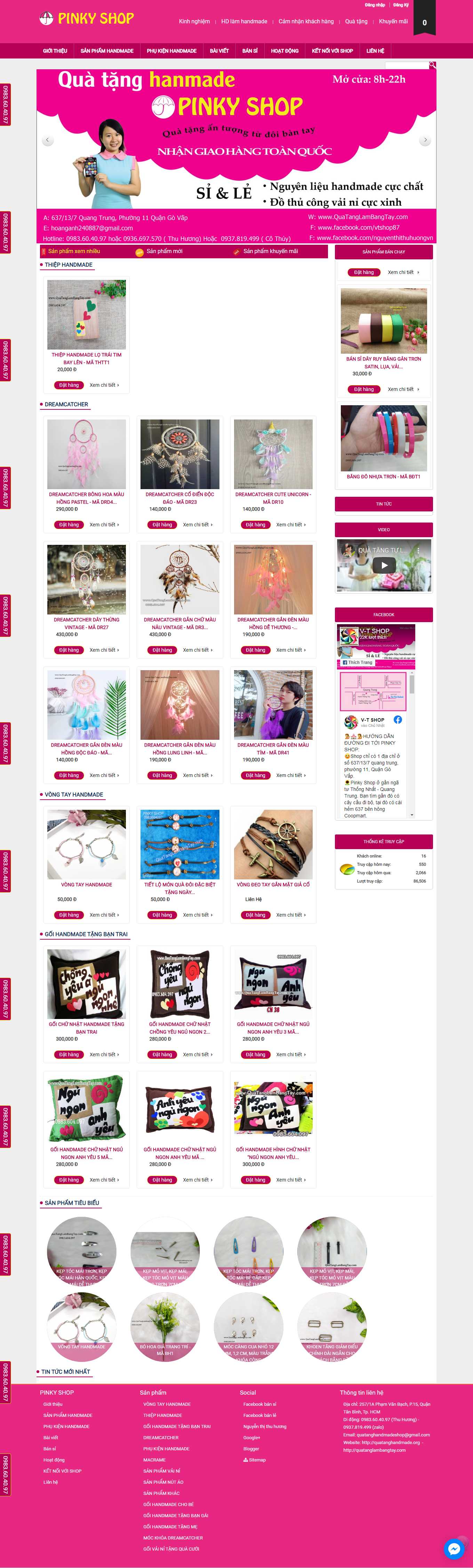 [kheotay] Thiết kế Website Web bán đồ handmade - quatanglambangtaycom